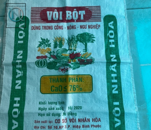 Bao PP dệt đóng vôi bột