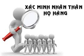 Xác minh thân nhân - họ hàng