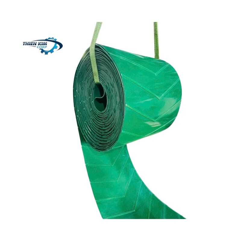 Băng tải PVC gân V xanh lá