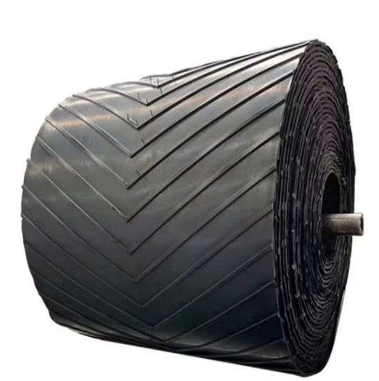 Băng tải cao su gân V 4 lớp bố dày 9mm, gân 6mm
