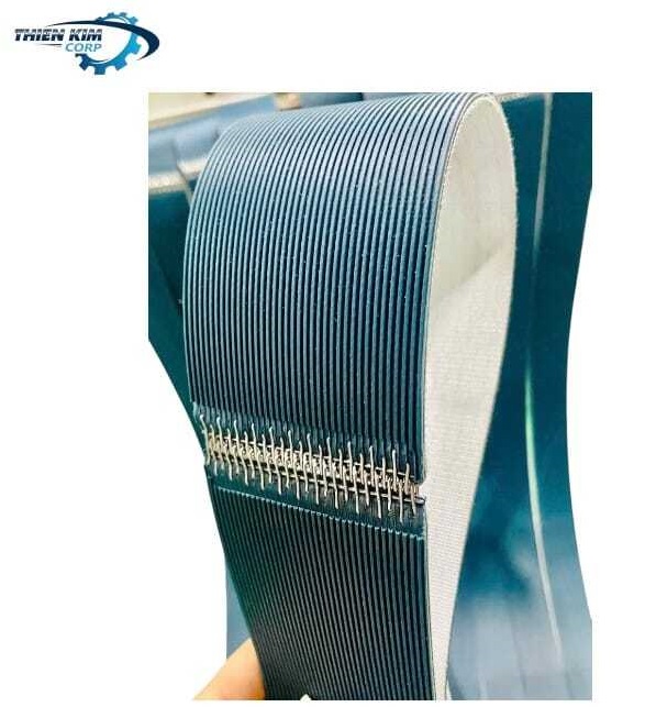 Băng tải PVC xanh biển