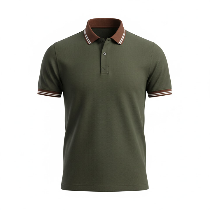 Áo polo phối màu phong cách retro