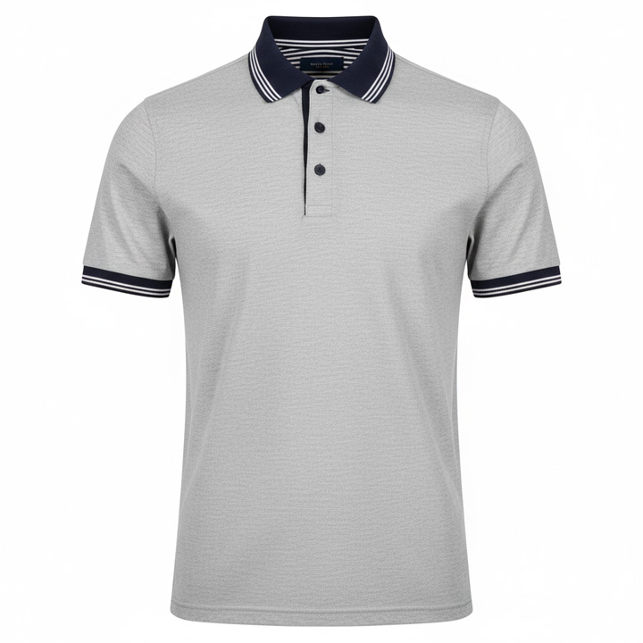 Áo polo melange viền cao cấp