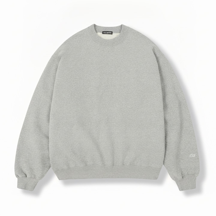 Áo nỉ cổ tròn màu heather cổ điển