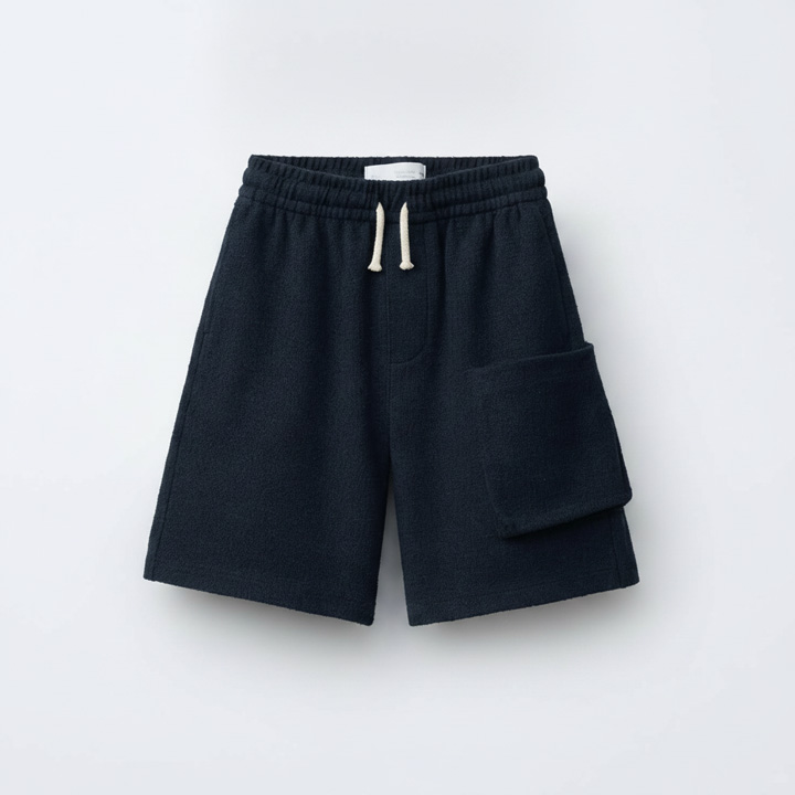 Quần short cargo nam chất liệu terry