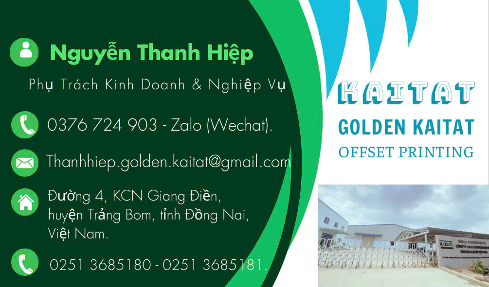  - Công Ty TNHH Sản Phẩm Bao Bì Golden Kaitat Việt Nam