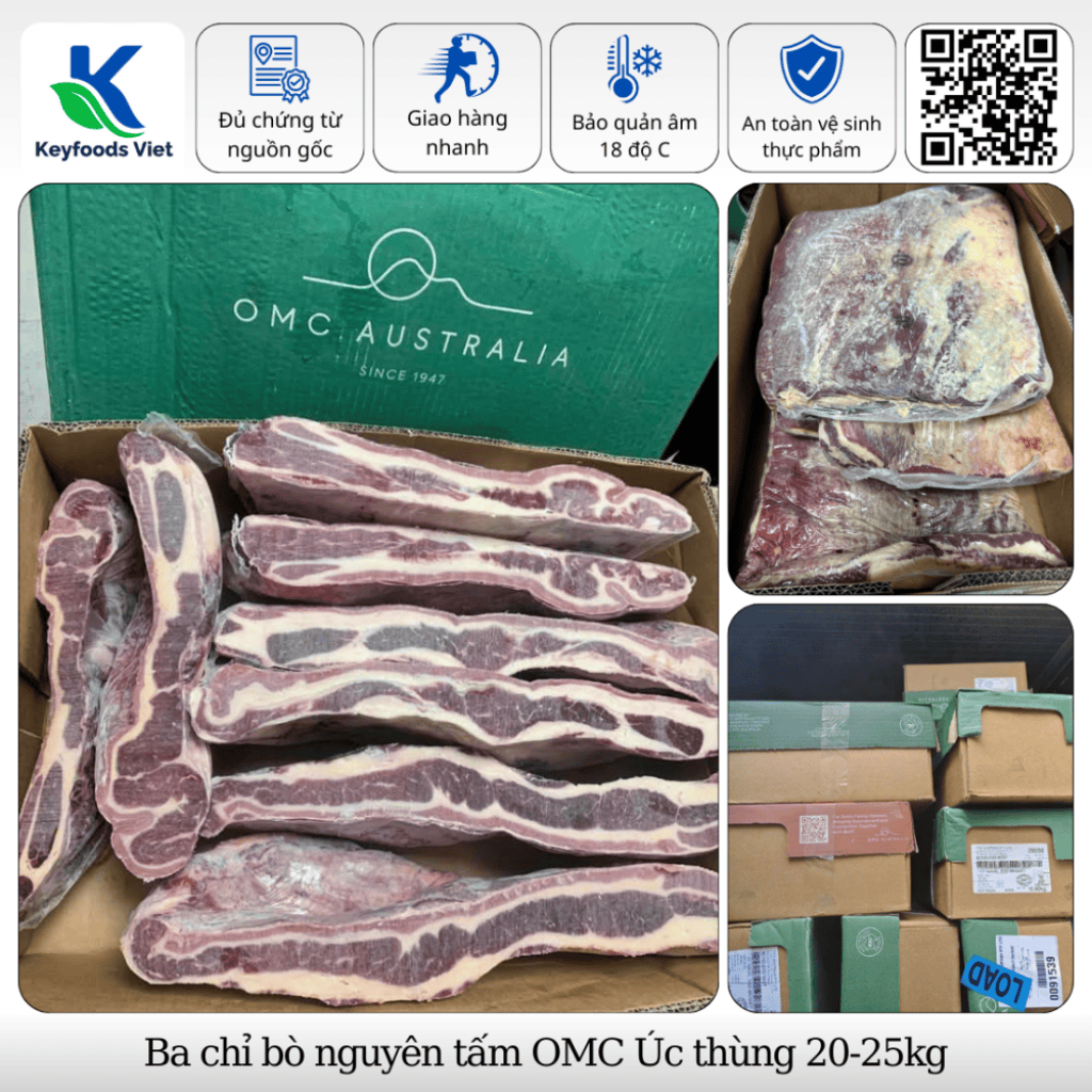 Ba chỉ bò nguyên tấm OMC