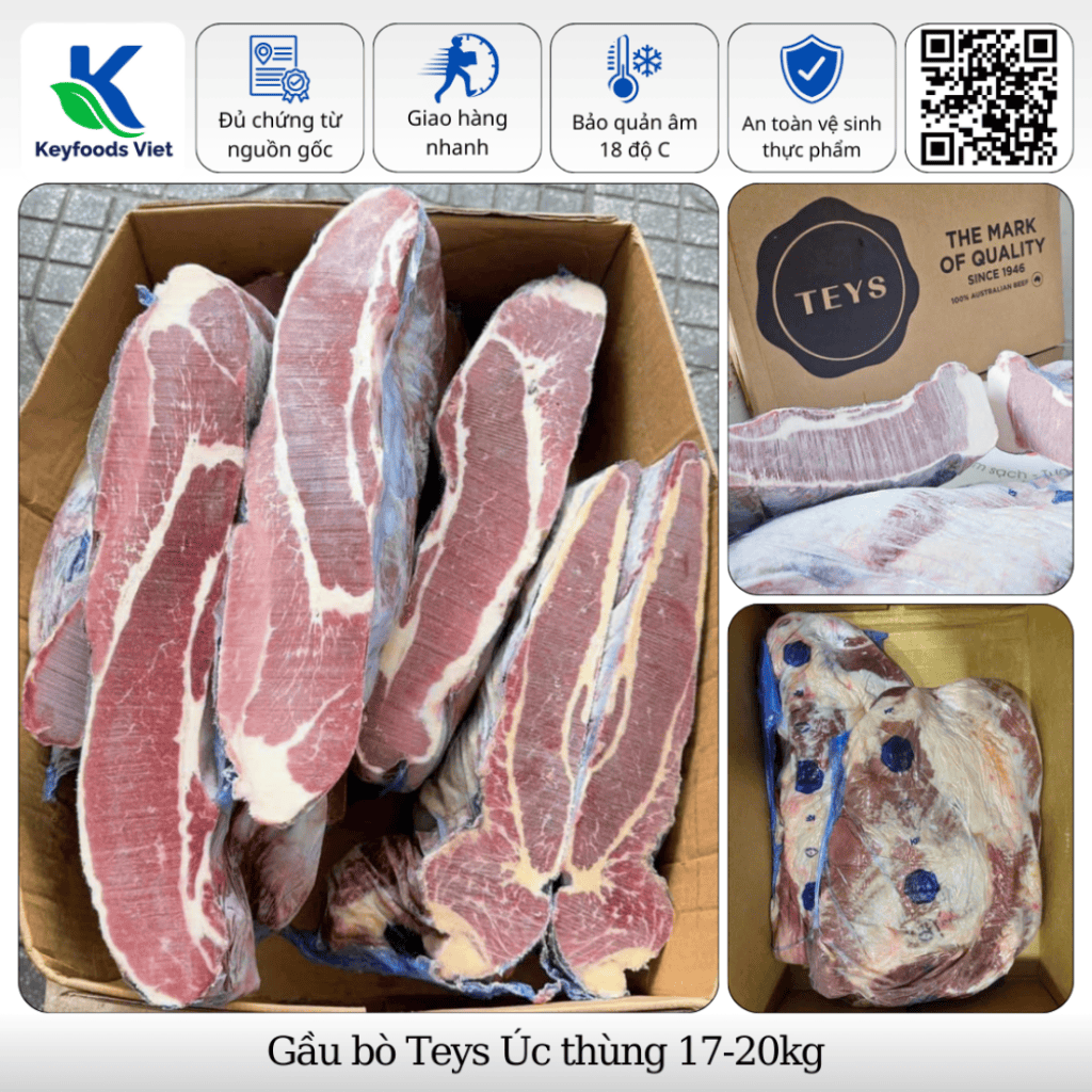 Gầu bò Teys - Thực Phẩm Đông Lạnh Keyfoods Việt - Công Ty TNHH Đầu Tư Thương Mại Quốc Tế KeyGroup