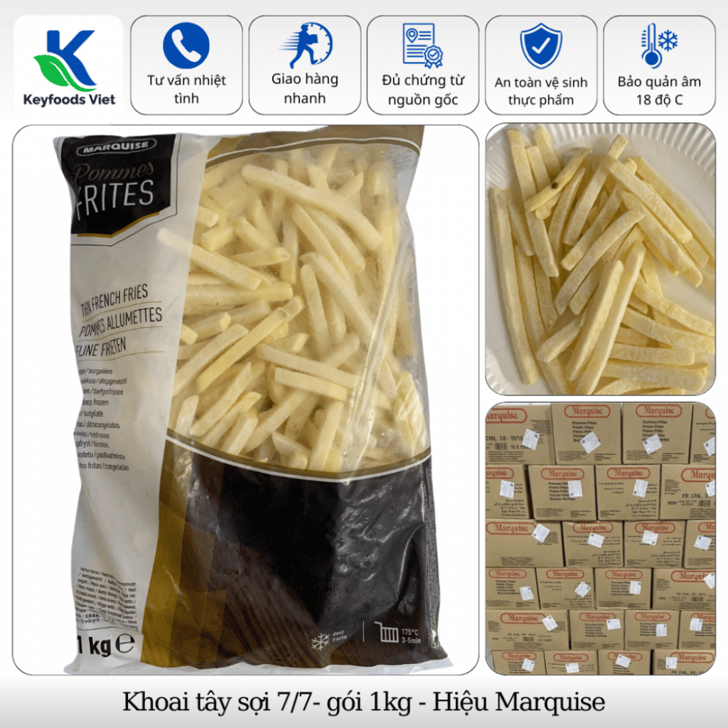 Khoai tây sợi Marquise - Thực Phẩm Đông Lạnh Keyfoods Việt - Công Ty TNHH Đầu Tư Thương Mại Quốc Tế KeyGroup