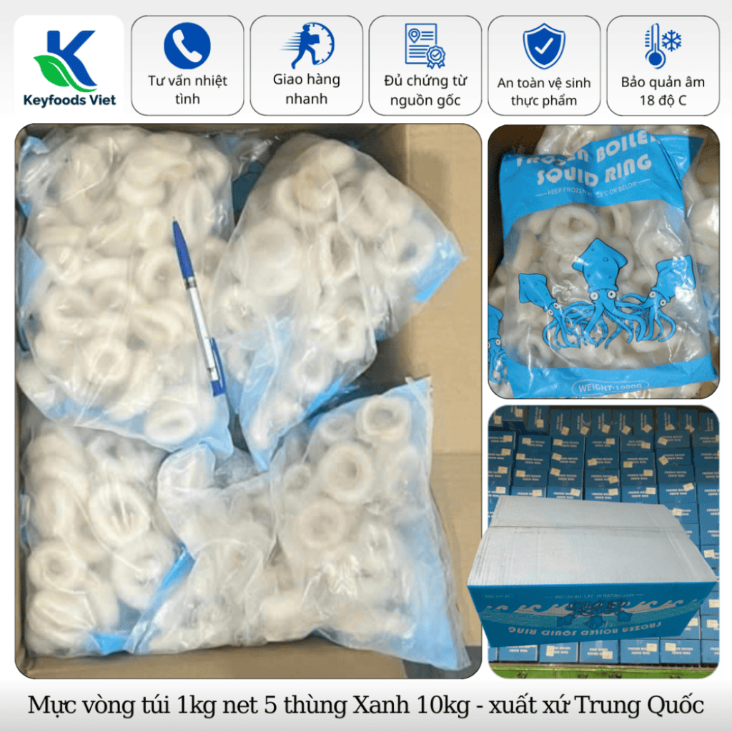 Mực vòng túi - Thực Phẩm Đông Lạnh Keyfoods Việt - Công Ty TNHH Đầu Tư Thương Mại Quốc Tế KeyGroup