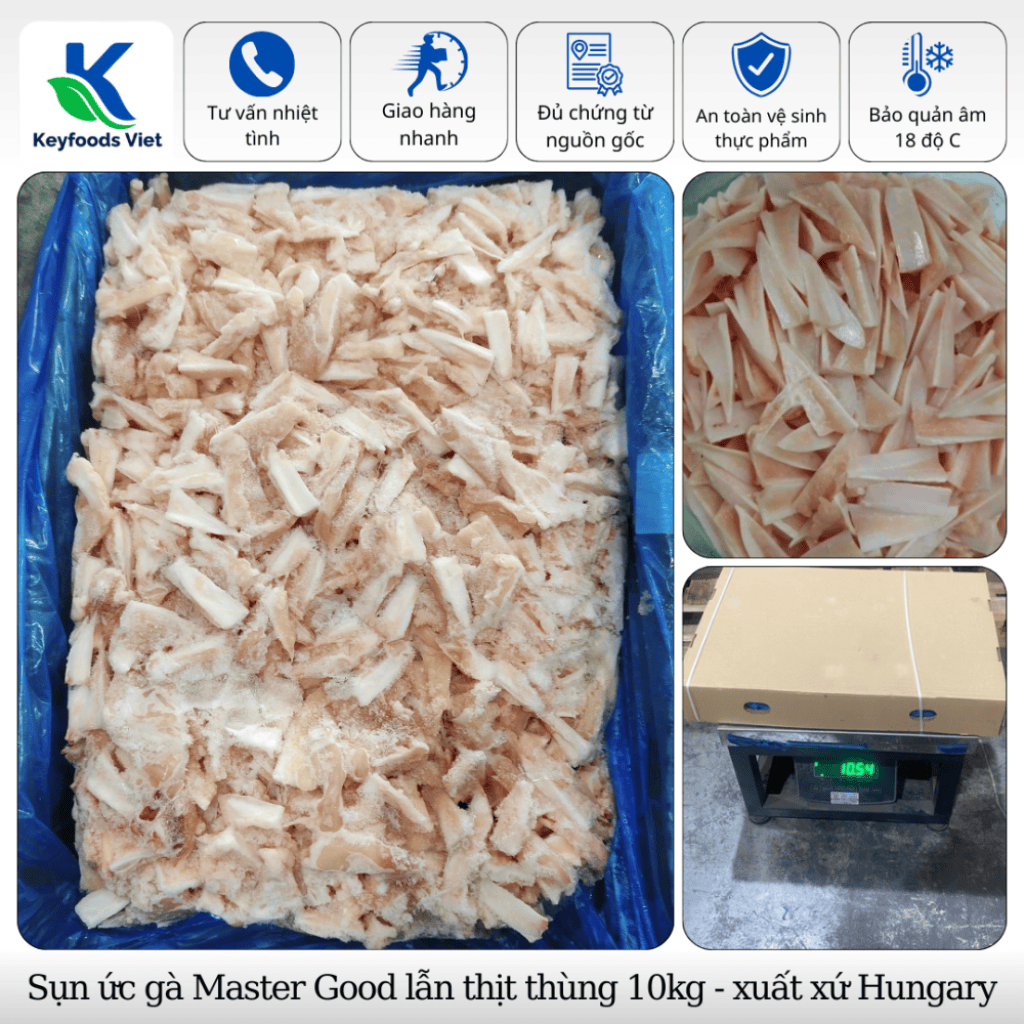 Sụn ức gà Master Good Hungary - Thực Phẩm Đông Lạnh Keyfoods Việt - Công Ty TNHH Đầu Tư Thương Mại Quốc Tế KeyGroup