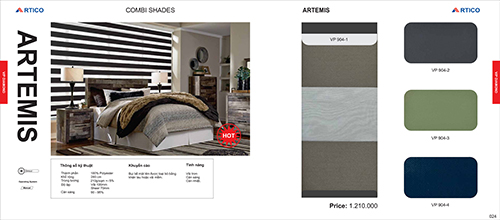 Rèm Artemis - Mành Rèm ARTICO Luxury - Công Ty Cổ Phần Winitex Việt Nam