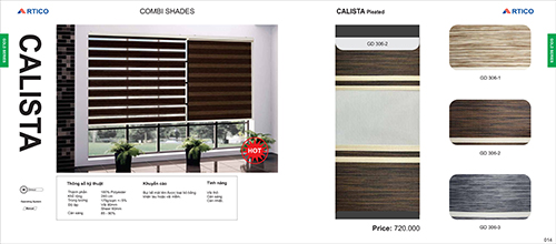 Rèm Calista Pleated - Mành Rèm ARTICO Luxury - Công Ty Cổ Phần Winitex Việt Nam