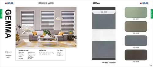 Rèm Gemma - Mành Rèm ARTICO Luxury - Công Ty Cổ Phần Winitex Việt Nam