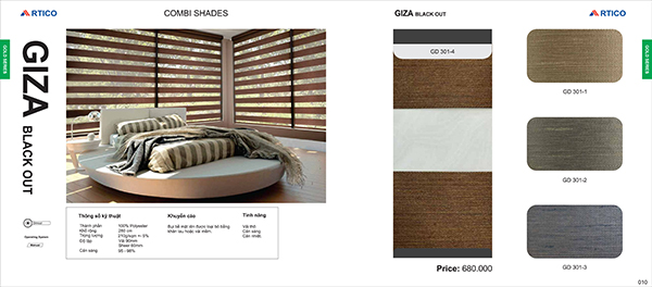 Rèm Giza Black Out - Mành Rèm ARTICO Luxury - Công Ty Cổ Phần Winitex Việt Nam