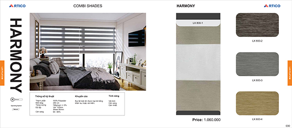 Rèm Harmony - Mành Rèm ARTICO Luxury - Công Ty Cổ Phần Winitex Việt Nam