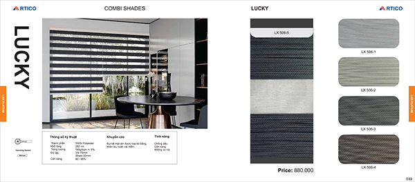 Rèm Lucky - Mành Rèm ARTICO Luxury - Công Ty Cổ Phần Winitex Việt Nam