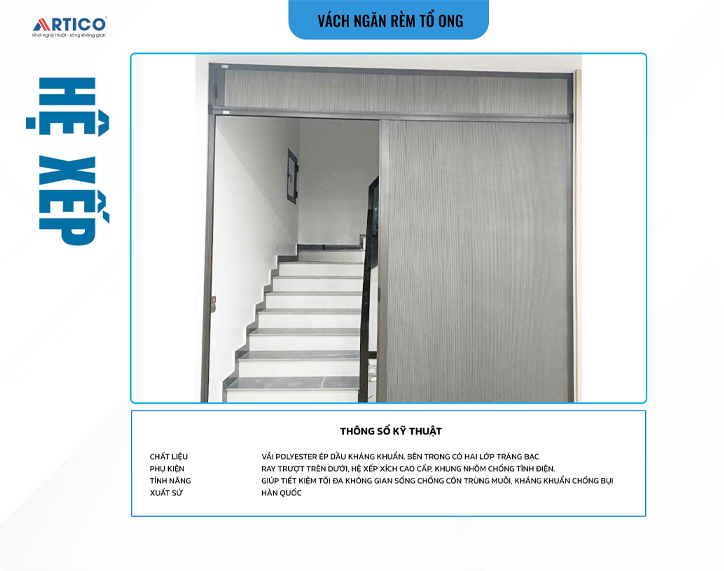 Vách ngăn rèm tổ ong Artico - Mành Rèm ARTICO Luxury - Công Ty Cổ Phần Winitex Việt Nam