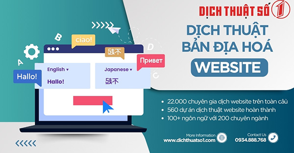 Dịch vụ dịch thuật Website - Dịch Thuật Số 1 - Công Ty Cổ Phần Dịch Thuật Chuyên Nghiệp Số 1