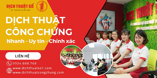 Dịch vụ dịch thuật công chứng - Dịch Thuật Số 1 - Công Ty Cổ Phần Dịch Thuật Chuyên Nghiệp Số 1