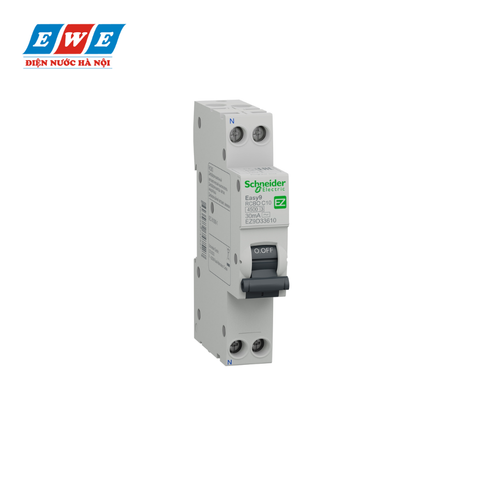 Aptomat RCBO 1P+N 10A 30mA Slim EZ9D33610 - Thiết Bị Điện Schneider - Công Ty TNHH Thiết Bị Điện Nước Hà Nội