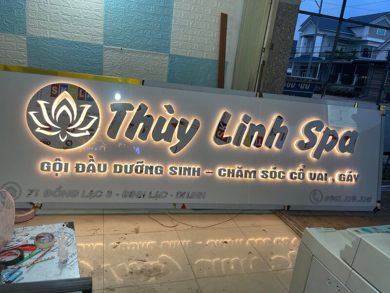 Bảng hiệu quảng cáo cửa hàng Spa - Quảng Cáo Lâm Đồng - Quảng Cáo Bảo Phúc