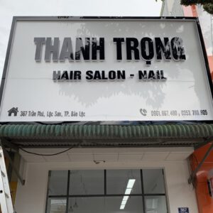 Bảng hiệu Alu Salon tóc - Quảng Cáo Bảo Phúc