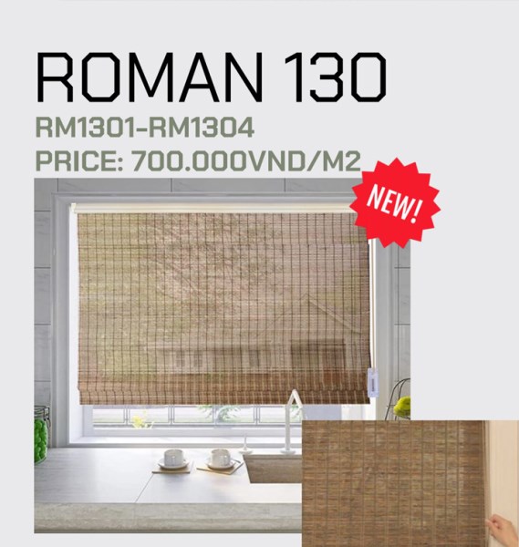 Rèm Roman mẫu 130 - Màn Rèm B2 Curtain - Công Ty TNHH Thương Mại Dịch Vụ Nội Thất B2 Curtain