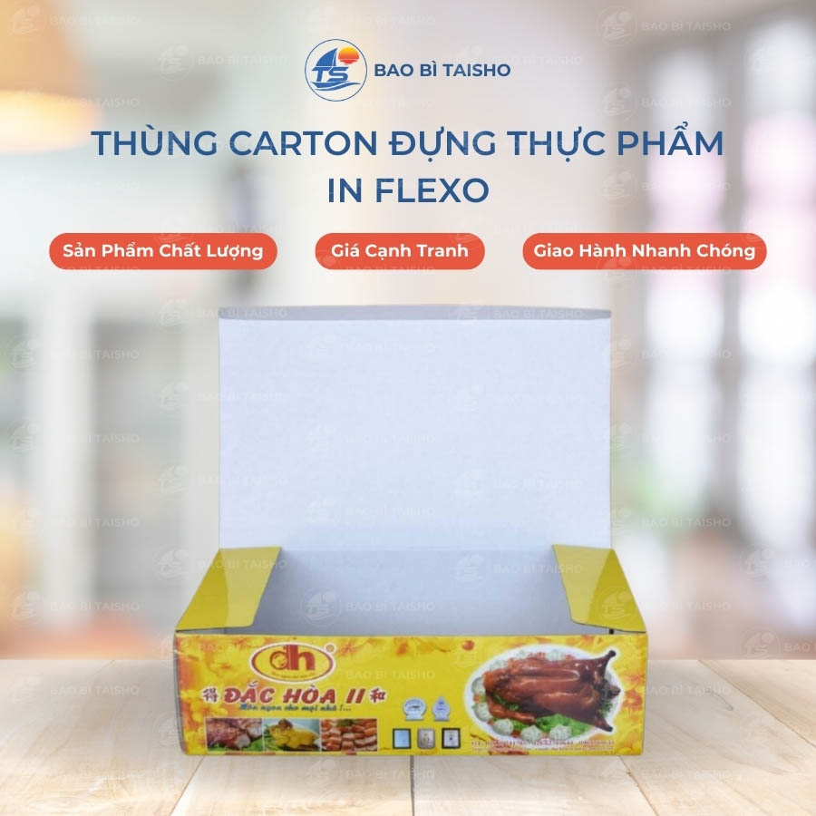 Thùng carton đựng thực phẩm in Flexo - Bao Bì Carton Taisho - Công Ty TNHH SX TM Bao Bì Taisho