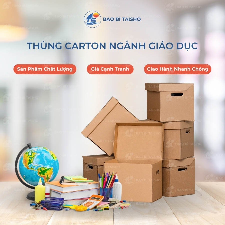 Thùng carton ngành giáo dục - Bao Bì Carton Taisho - Công Ty TNHH SX TM Bao Bì Taisho