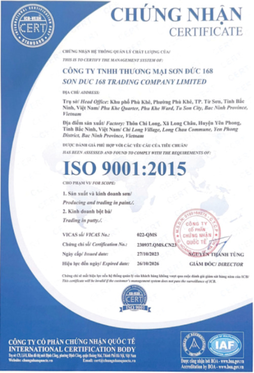 Chứng nhận ISO 9001:2015