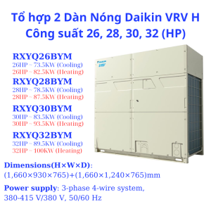 Dàn nóng Daikin 32hp - Nhà Thầu Điều Hòa HVAC - Công Ty TNHH HVAC Việt Nam