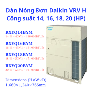 Dàn nóng đơn Daikin 14hp - Nhà Thầu Điều Hòa HVAC - Công Ty TNHH HVAC Việt Nam