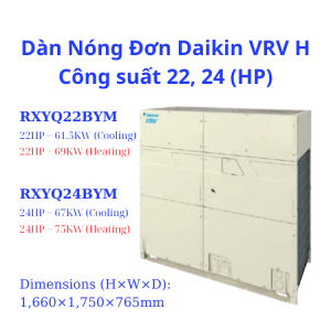 Dàn nóng đơn Daikin 22hp - Nhà Thầu Điều Hòa HVAC - Công Ty TNHH HVAC Việt Nam