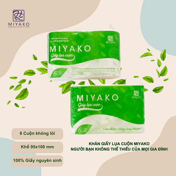 Giấy lụa cuộn Miyako - Khăn giấy MIYAKO - Công Ty TNHH Thương Mại Dịch Vụ Và Sản Xuất MIYAKO