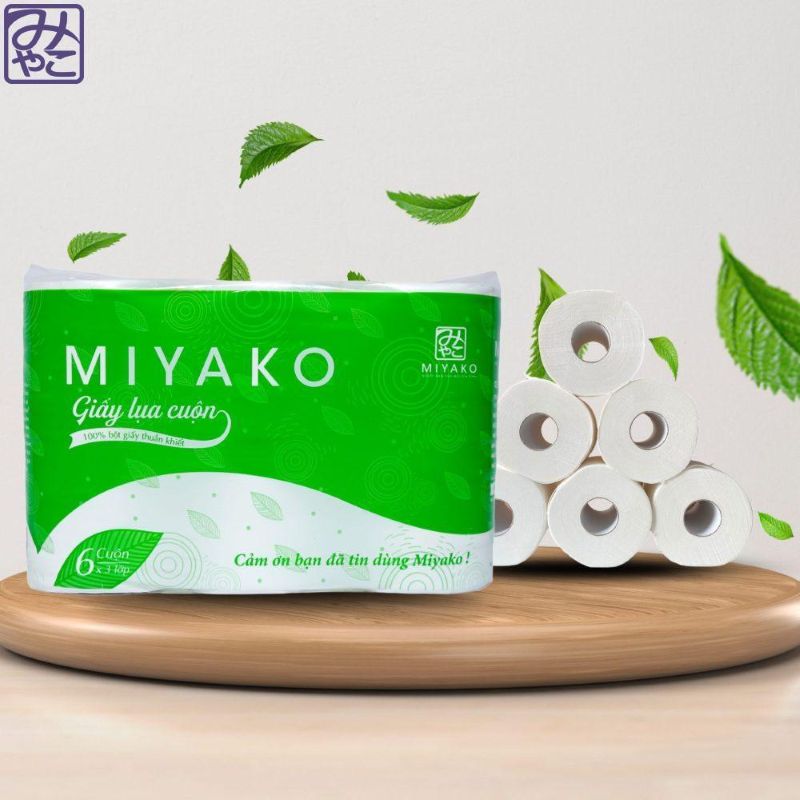 Giấy vệ sinh lụa cuộn Miyako - Công Ty TNHH Thương Mại Dịch Vụ Và Sản Xuất MIYAKO (NTNN)