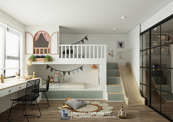 Thiết kế nội thất căn hộ phòng ngủ - Thiết Kế Nội Thất Heaven - Công Ty TNHH Kiến Trúc Và Nội Thất Heaven