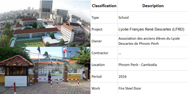 Trường học Pháp - Cambodia - Cửa Chống Cháy Cambodia Doors - Công Ty Cổ Phần Doors Cambodia