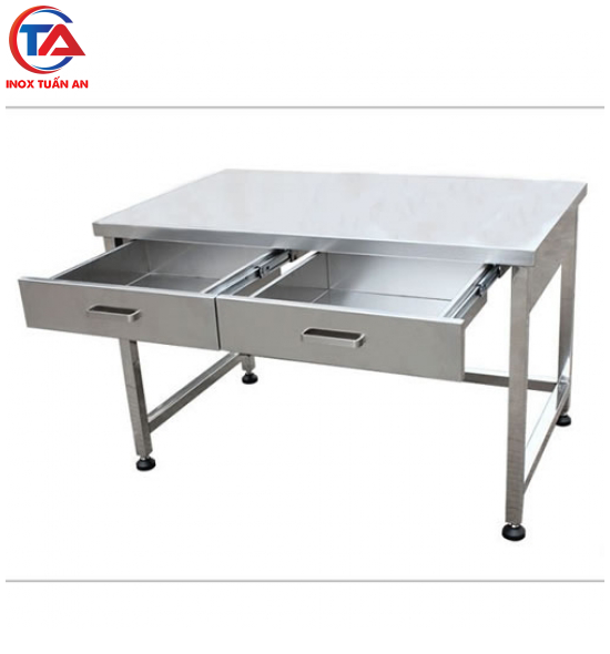 Bàn inox có ngăn kéo - Inox Tuấn An - Công Ty TNHH Thương Mại Sản Xuất Inox Tuấn An