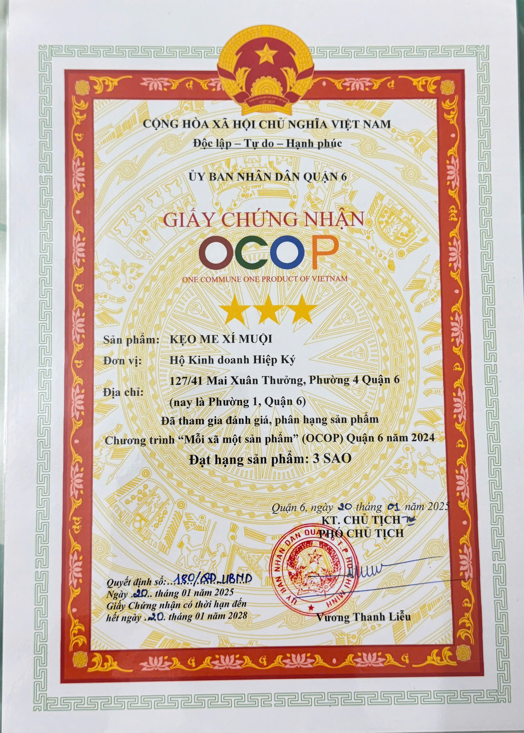  - Hộ Kinh Doanh Kẹo Me Hiệp Ký