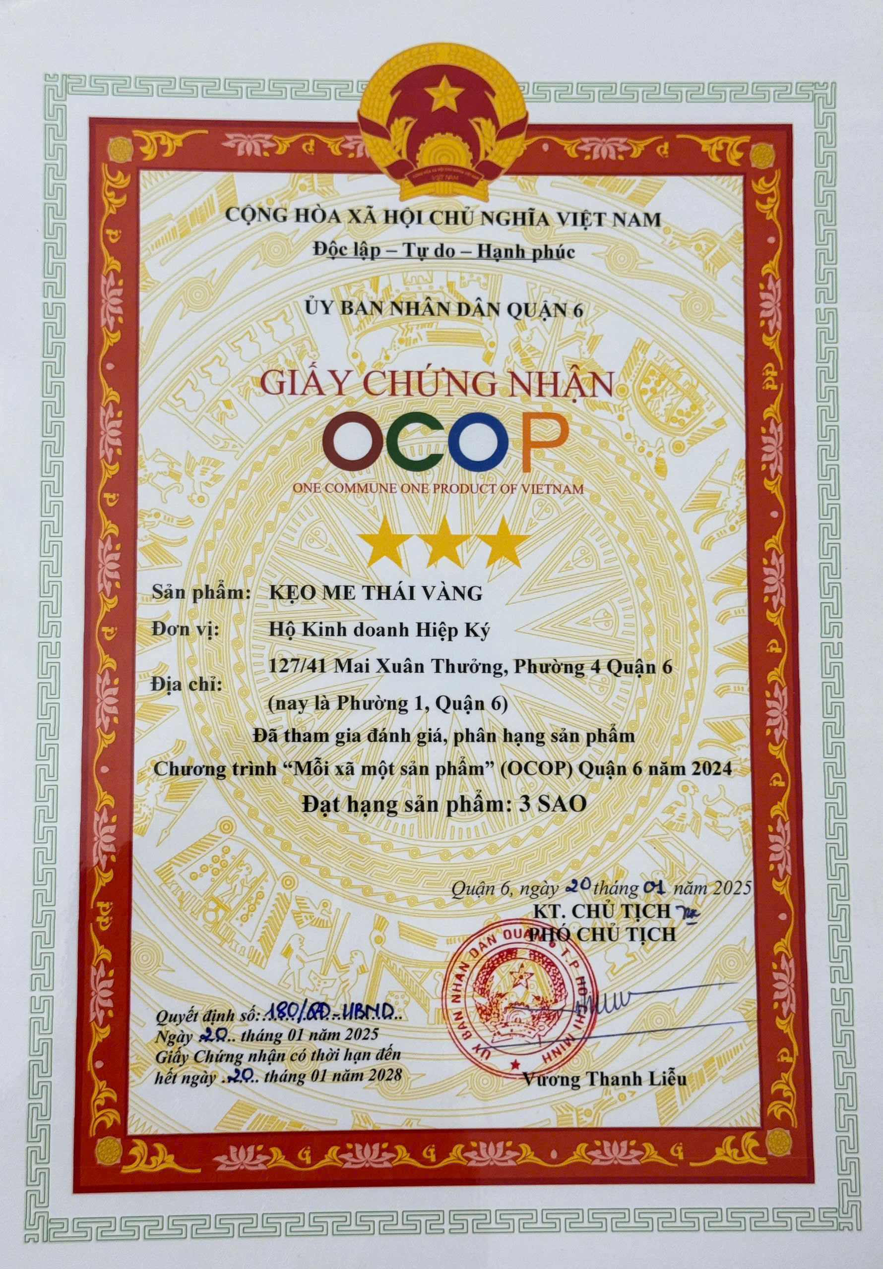  - Hộ Kinh Doanh Kẹo Me Hiệp Ký