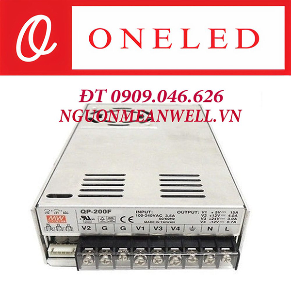 Bộ nguồn Meanwell QP-200F - Thiết Bị Điện Công Nghiệp MEANWELL ONELED - Công Ty TNHH ONELED