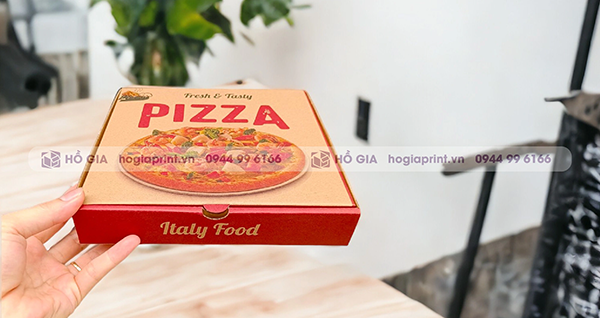 In hộp pizza - Xưởng In Và Sản Xuất Bao Bì Hồ Gia