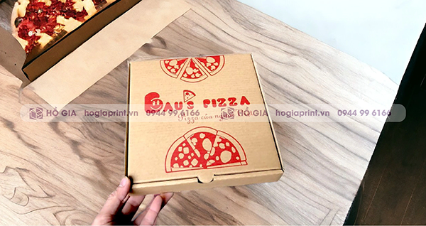 In hộp pizza - Xưởng In Và Sản Xuất Bao Bì Hồ Gia