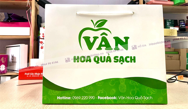 In túi giấy vừa đựng hoa quả 3 - 5kg - Xưởng In Và Sản Xuất Bao Bì Hồ Gia