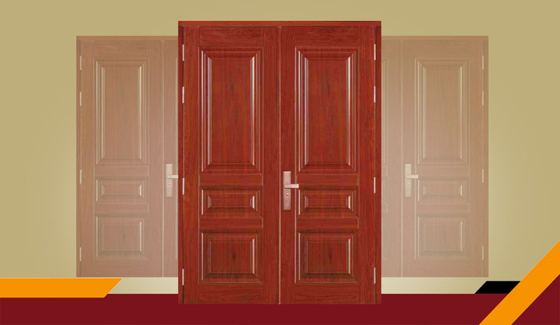 Cửa 2 cánh đều - Mã D2-H4 - Cửa Thép Vân Gỗ Trường Phát - Công Ty CP Cửa Thép Trường Phát