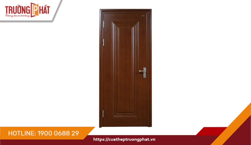 Cửa đơn vân gỗ - Mã D1-H1 - Cửa Thép Vân Gỗ Trường Phát - Công Ty CP Cửa Thép Trường Phát