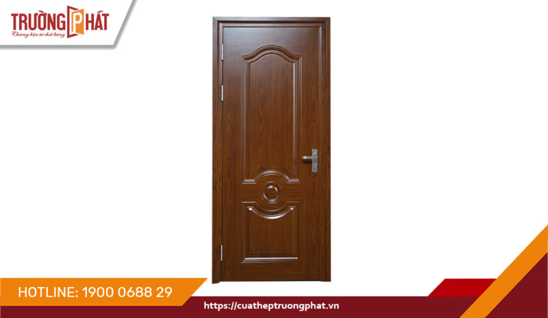 Cửa đơn vân gỗ - Mã D1-H5 - Cửa Thép Vân Gỗ Trường Phát - Công Ty CP Cửa Thép Trường Phát