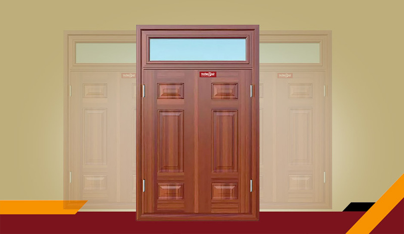 Cửa sổ 2 cánh - Mã S2-Z1-1K - Cửa Thép Vân Gỗ Trường Phát - Công Ty CP Cửa Thép Trường Phát