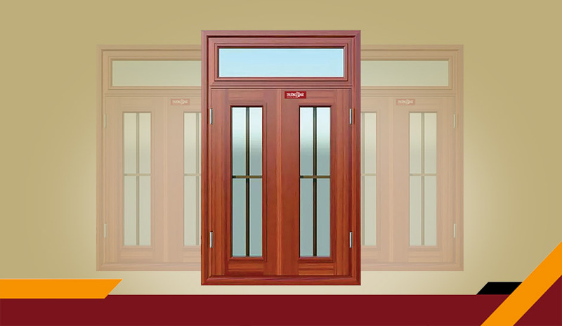 Cửa sổ 2 cánh kính - Mã S2-ZK-1K - Cửa Thép Vân Gỗ Trường Phát - Công Ty CP Cửa Thép Trường Phát